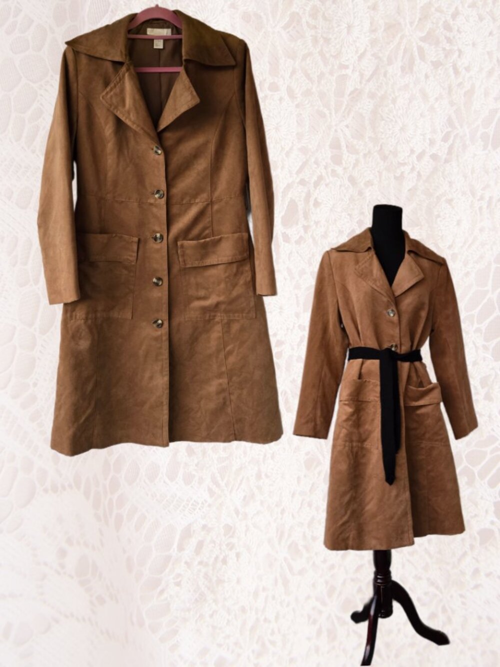 H&M Boho Style Coat Camel Tan  Office Autumn Fall Fashion Classic